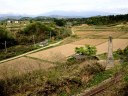 東北本線 松川事件 松川町 福島市 左：下り線 事故現場・殉職の碑 右：上り線 松川記念塔