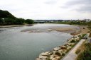 阿武隈川 荒川河口（上）、福島河岸跡（下） 御倉町 福島市