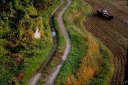 斎川歩道橋より旧道の風景 斎川 白石市