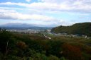 韮神山、荒川・白石川合流地点、大河原地区遠望 船岡城址公園より