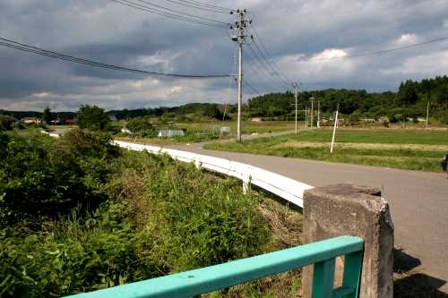 新町大橋より夜盗坂方面 山中堤下 金成 栗原市 宮城県