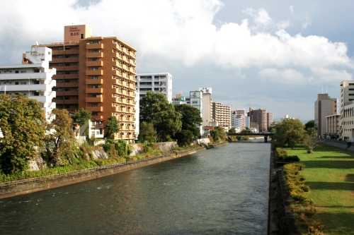 北上川 夕顔瀬橋より南方 盛岡市 岩手県
