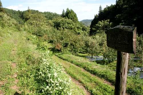 旧奥州街道(左) 小向正寿寺 南部町 三戸郡 青森県