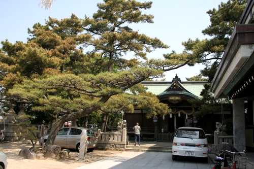 岩屋神社・光源氏月見の松 材木町 明石市