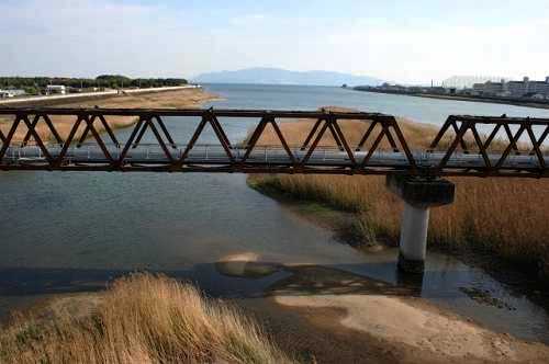 海浜大橋より千種川河口 赤穂市