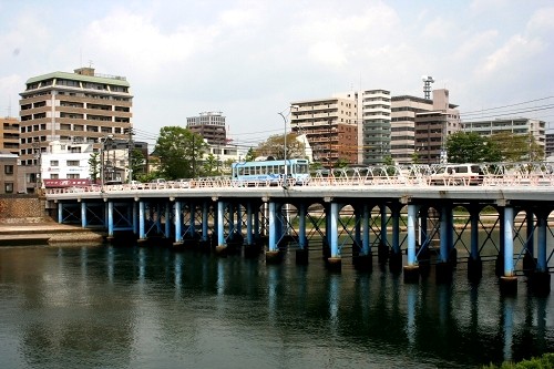 京橋・旭川・市電 北区京橋町/中区西中島町 岡山市 岡山県
