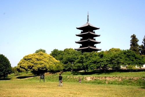 国分寺南門跡・五重塔 上林 総社市 岡山県