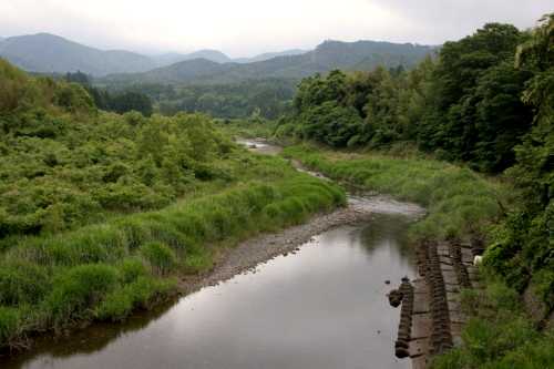 御代参橋より野洲川上流 鎌掛 日野町 蒲生郡 旧御代参街道