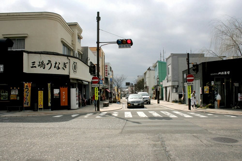 下田街道起点 大社町 三島市 静岡県