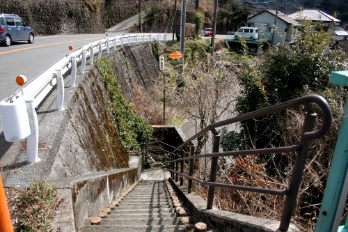 「湯道」への階段 湯ヶ島 伊豆市 静岡県