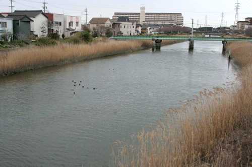 汐川（船倉橋より）柳町 田原町 田原市 愛知県