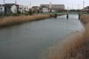汐川（船倉橋より）柳町 田原町 田原市 愛知県