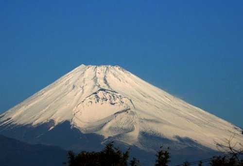 富士山眺望 新町橋より 三島市 静岡県