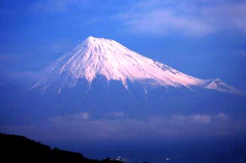 富士川より富士山眺望 岩淵 富士川町 庵原郡 静岡県