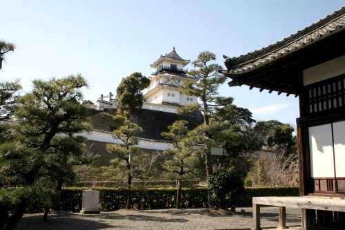 二ノ丸御殿より天守閣眺望 掛川城 掛川市 静岡県