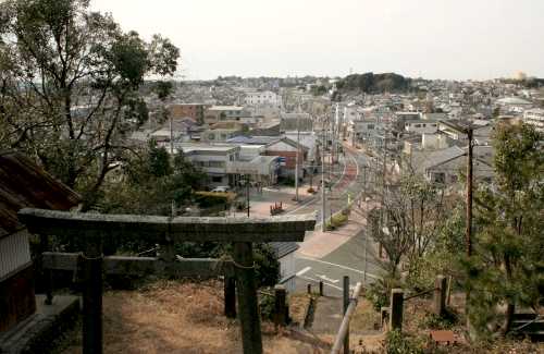 阿多古山より見付宿眺望 見付 磐田市 静岡県