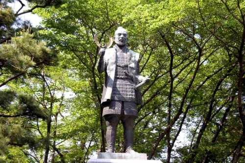 若き日の徳川家康公 浜松城本丸跡 松城町 中区 浜松市 静岡県