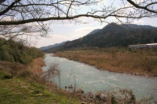 野洲川・横田の渡し跡 水口町泉 甲賀市 滋賀県