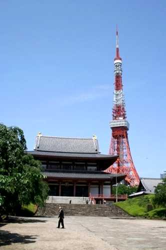 増上寺と東京タワー 東海道