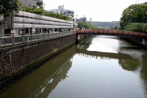 品川橋から目黒川上手 東海道