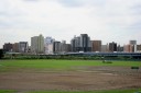 六郷土手から六郷橋、川崎方面 南・東六郷境 旧東海道