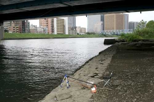 六郷橋下から多摩川・川崎方面 東六郷3丁目 旧東海道