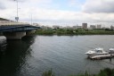 史跡 東海道川崎宿六郷の渡し 川崎側から六郷方面