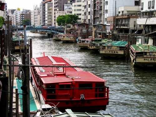 神田川 柳橋より浅草橋方面 東京