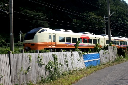 ＪＲ羽越本線特急いなほ 釜谷坂 温海 鶴岡市 山形県