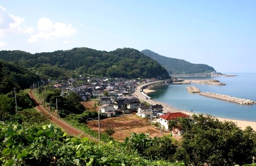 小波渡集落眺望 小波渡 鶴岡市 山形県