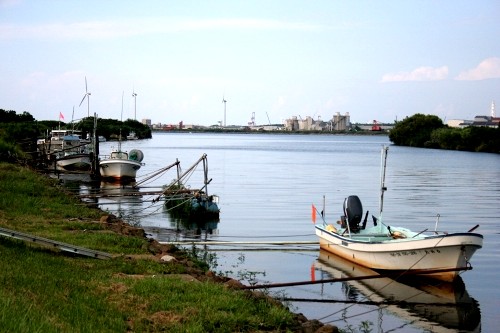 最上川河口付近 宮野浦 酒田市 山形県
