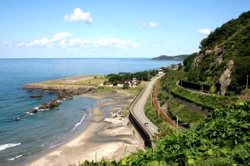 釜磯海水浴場 西楯 吹浦 遊佐町 鮑海郡 山形県