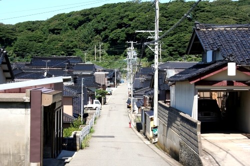 女鹿町並み 女鹿 吹浦 遊佐町 鮑海郡 山形県