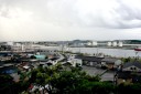 最上川河口・酒田港 日和山公園より 南新町 酒田市 山形県