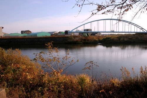 芝の渡し跡・旧雄物川(秋田運河) 川尻新川町 秋田市 秋田県