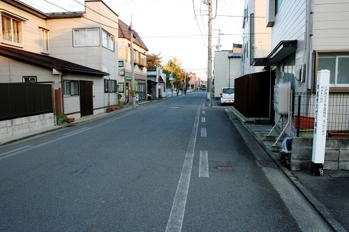 旧馬市のせり場跡・馬口労町通り 旭南3丁目 秋田市 秋田県