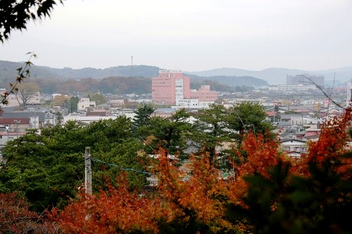 由利本荘市街眺望 本荘公園 尾崎 由利本荘市 秋田県
