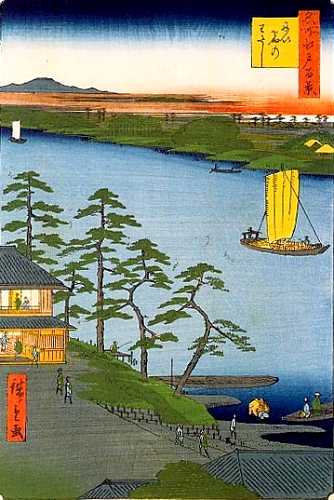 にい宿のわたし 広重 名所江戸百景