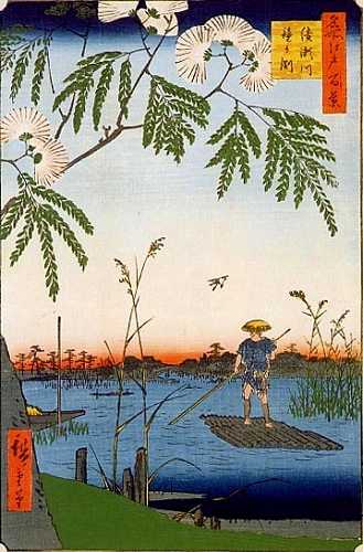 綾瀬川鐘ヶ淵 広重 名所江戸百景