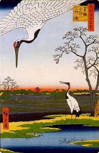 箕輪金杉三河しま 広重 名所江戸百景