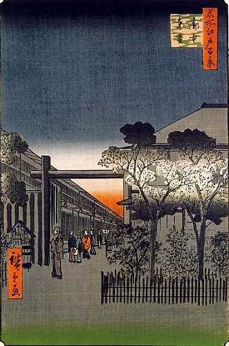 廓中東雲 広重 名所江戸百景