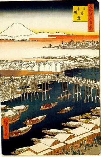 日本橋雪晴 広重 名所江戸百景